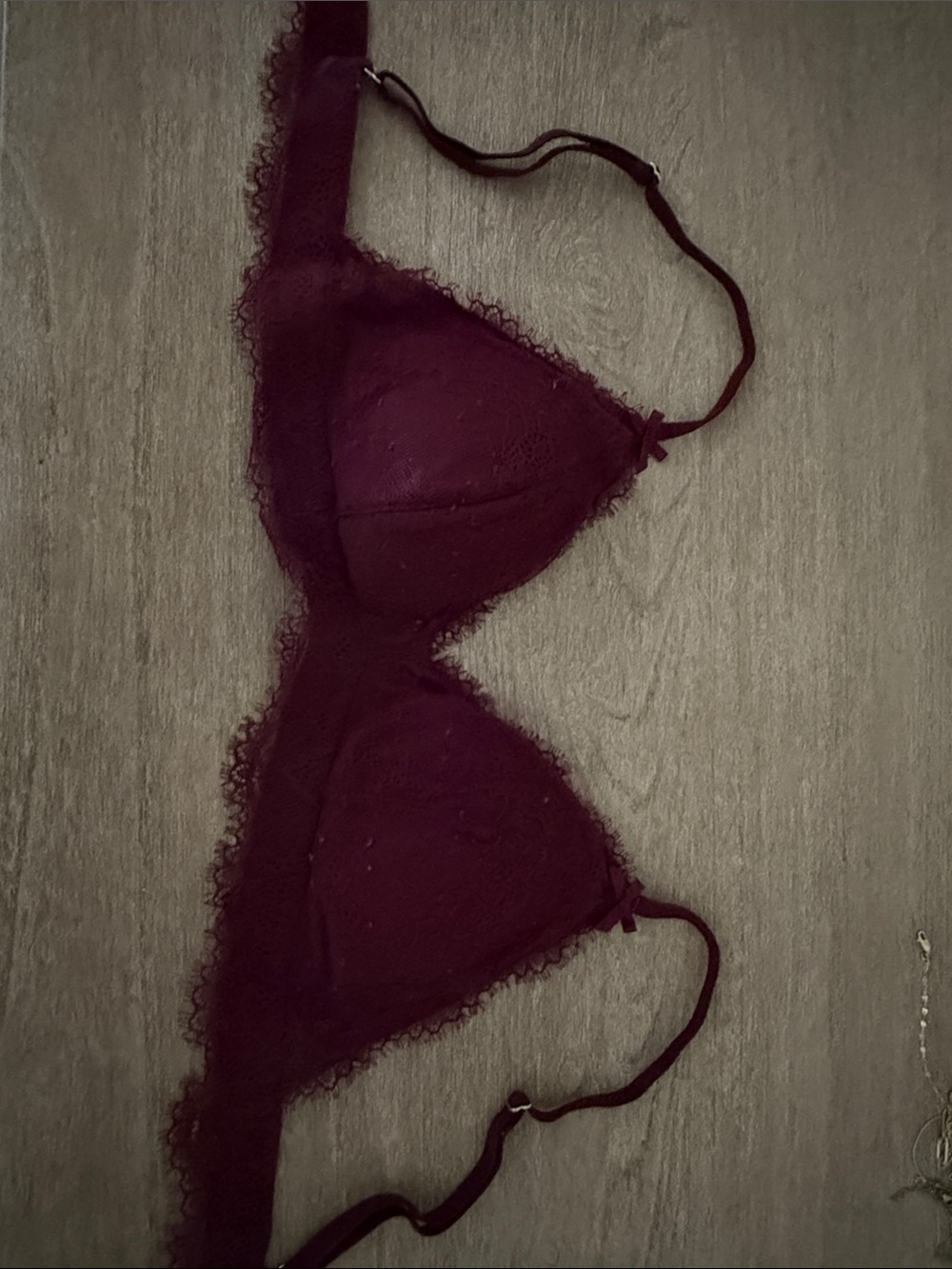 Auden Lace Triangle Bralette in Plum - Women's Intimates
